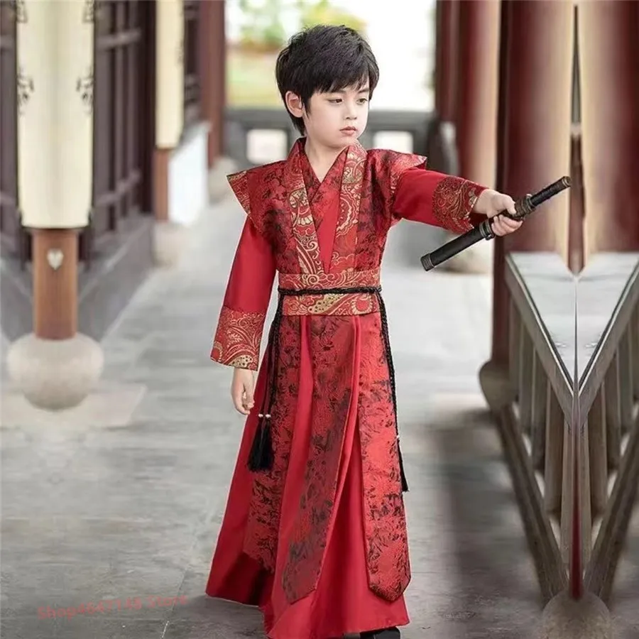 

Baby Hanfu Dress Boy Set Traditional Chinese Costume Cosplay Children Ancient Stage Outfit Girl Suit Kids Clothes Vestido Chino