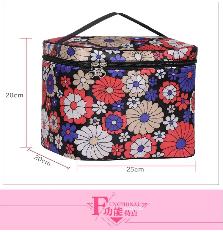 Square hand makeup bag Multi-functional storage toiletry bag Cartoon thickened felt bag for women