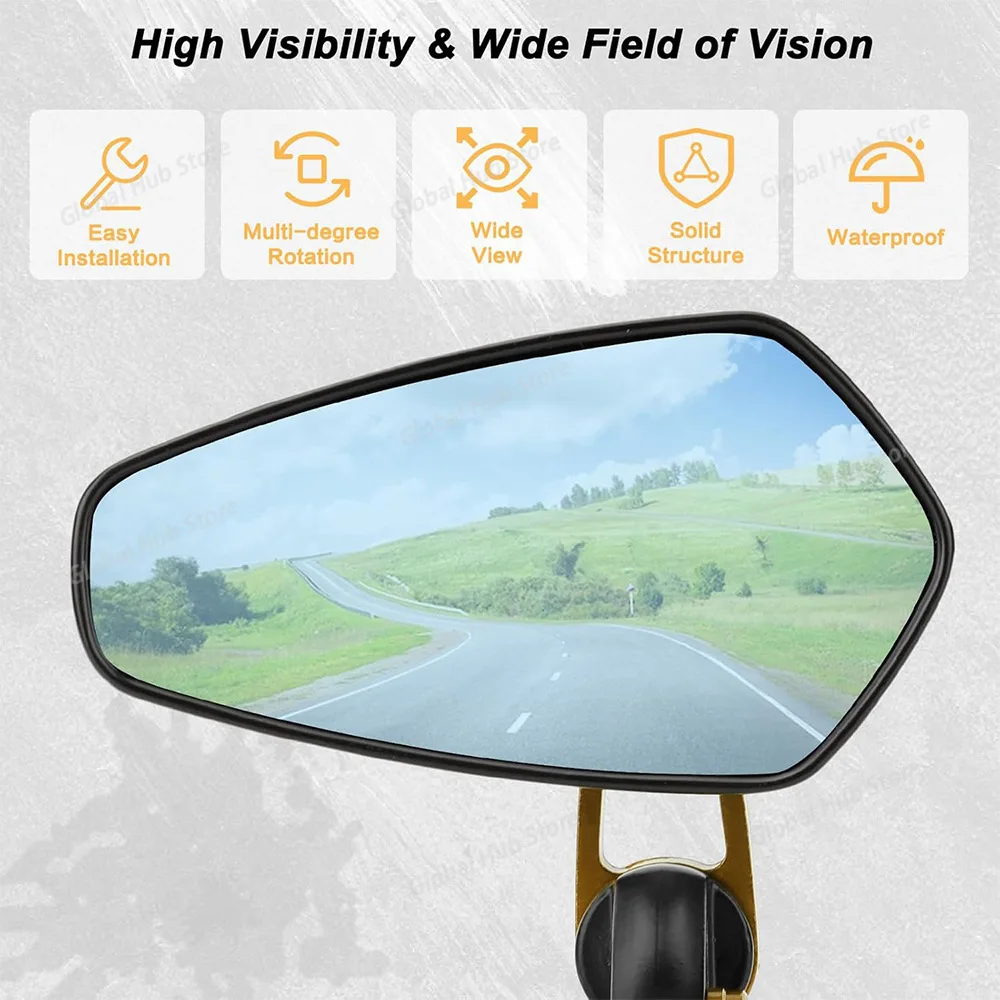 Universal Motorcycle Bar End Side Rearview Mirror Motorbike Bike Handlebar Rear View Mirrors Aluminum 22mm Moto Accessories