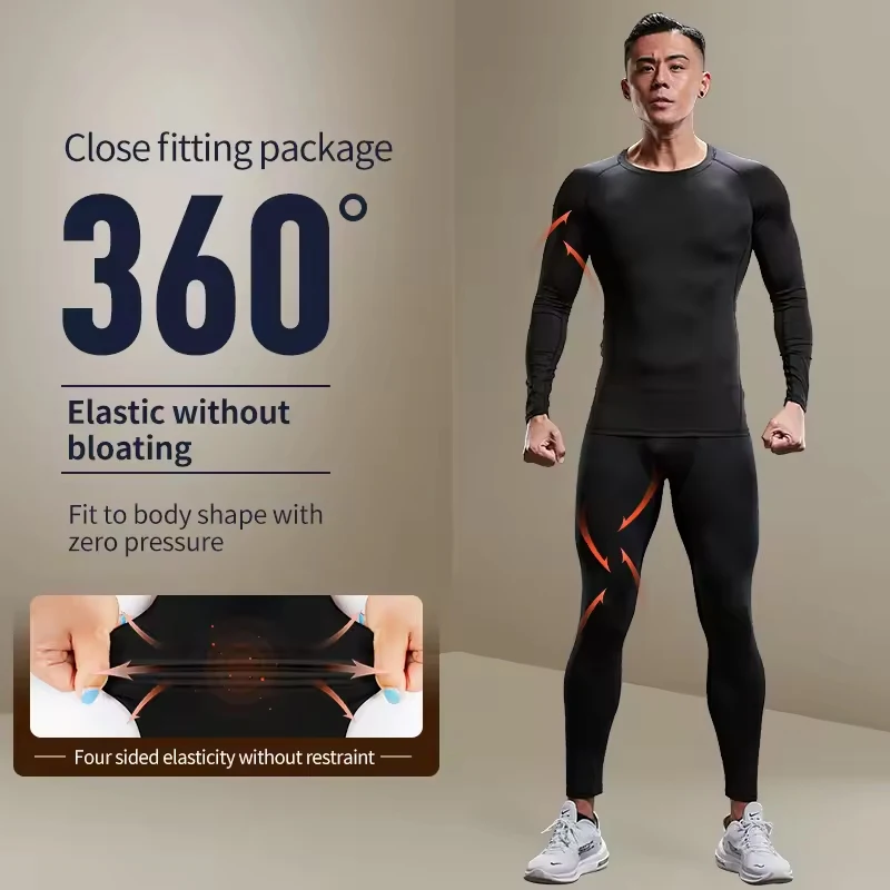 Winter Men Running Leggings Sportswear Warm Gym Fitness Tights Workout Training Jogging Sports Trousers Compression Sport Pants