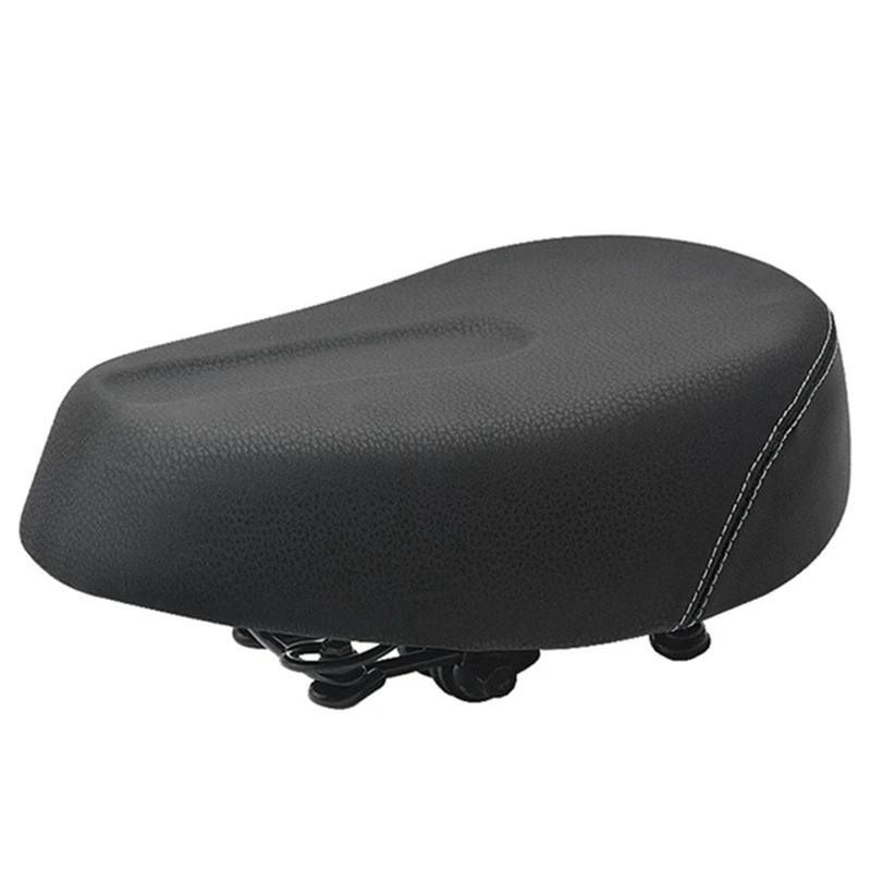 Electric Bike Saddle Widening Four Spring MTB Seat Padded Electric Bicycle Tricycle Scooter Seat Riding Parts Black