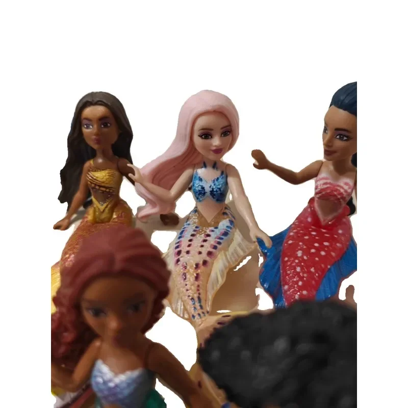 Figuras coleccionables móviles articuladas de la Sirenita Ariel, adornos para pasteles, regalos para niñas, en Stock