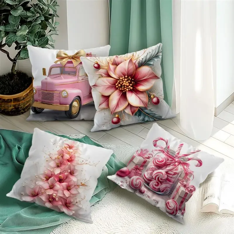 

Pink Festival Pillowcase Cushion 100% Polyester 45x45cm Throw Pillow Cover Sofa Chair Bed Cushion Cover Pillowslip Home Decor