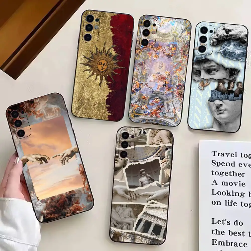 

R-Renaissance art Painting Phone Case For Samsung S25,S24,S21,S22,S23,S30,Ultra,S20,Plus,Fe,Soft Silicone Black Cover