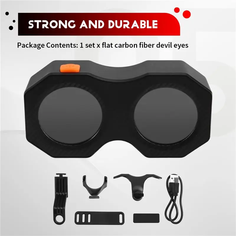 Bicycle Demon Eye Tail Light Electric Bike Demon Eye Tail Light Rechargeable Demon Eye Wireless Demon Eye Dual-Eye