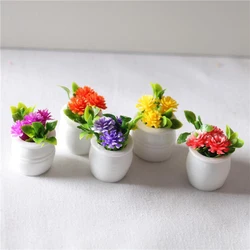 3pcs/lot 1:12 Dollhouse Miniature Green Plant Pot Potted Flowers Furniture  Accessories For Home Decor Random Style