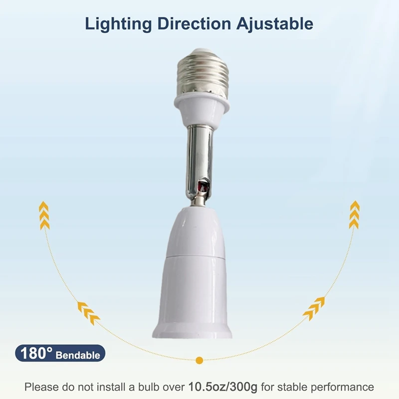 Vendita calda E27 a E27 estensione flessibile Base di estensione LED Light Lamp Adapter Converter LED Light Socket Extender