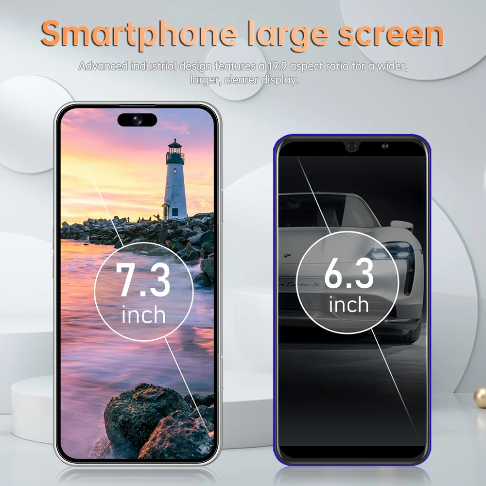 K-Touch M18 Pro Max 7.3Inch Mobile Phones 22G+2TB Cell Phone Android 15 Smartphone 5G Dual SIM 7800mAh Unlocked 16MP+48MP Camera Cellphones