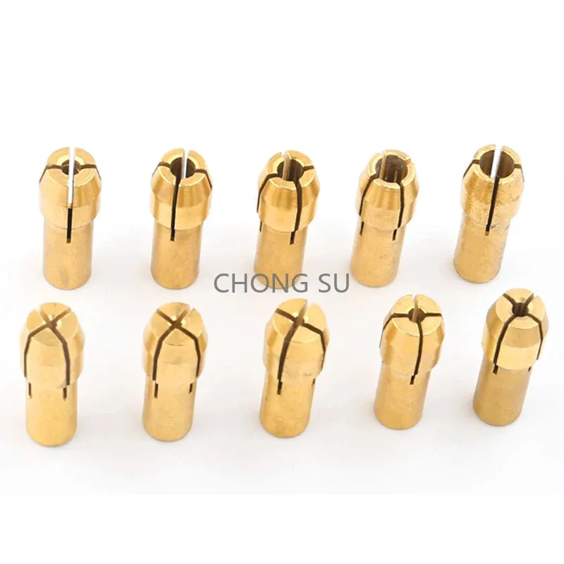 2-11pcs Mini Drill Brass Collet Chuck Shank for Dremel Rotary Tools Dia 4.2/4.3/4.8mm M7/M8*0.75mm Nut Accessories Set 0.5-3.2mm view 4
