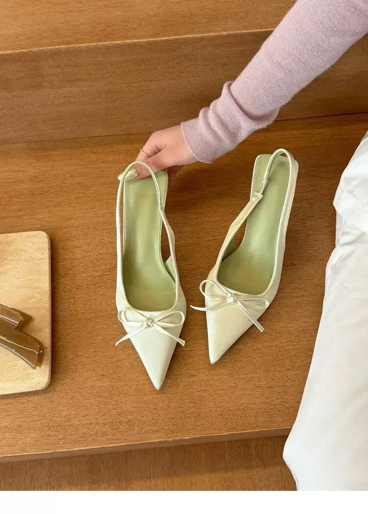 2026 Neue Slip-on High Heel Damen Sandalen Mode Schmetterlingsknoten Slingback Pumps Stripper Party Damensandalen – Detail 7