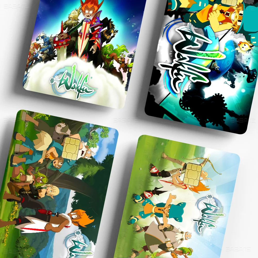 W-Wakfu Game Various Anime Bank Credit Cards Bus Pass Stickers Cool Decoration Waterproof Stickers Collection Toys Gifts