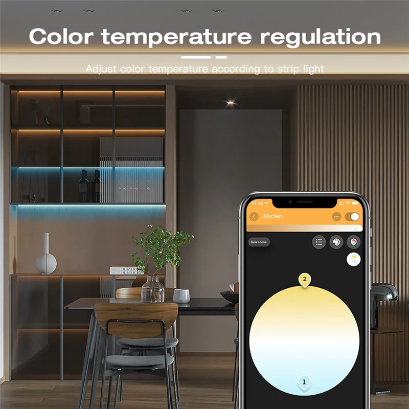 

ABKS-DIN Rail 5 In1 Smart LED Controller RGB RGBW CCT 2.4G Light Strip Dimmer Zigbee3.0