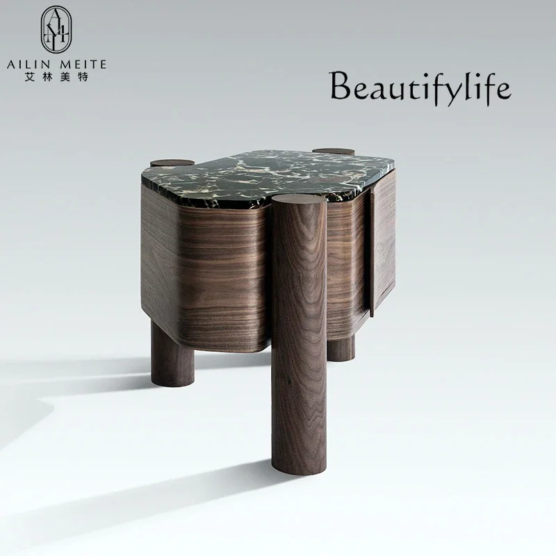 

НОВЫЙ итальянский минималистичный роскошный камень из цельного дерева, небольшой журнальный столик, светильник, роскошный дизайнерский современный простой мрамор высокого класса