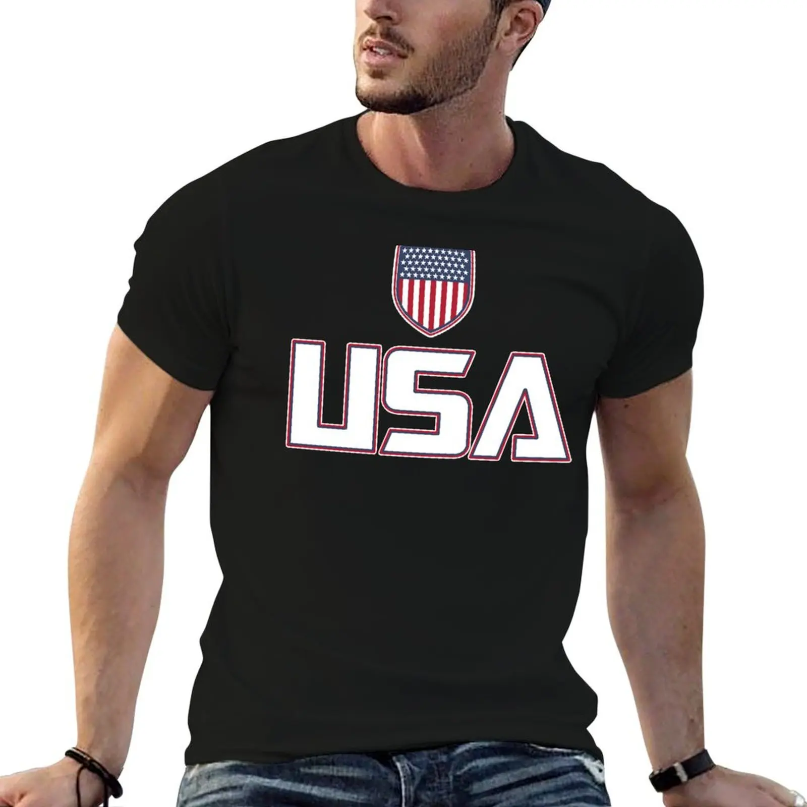 USA - United States of America T-Shirt Stretch Fabric Comfort T-Shirt
