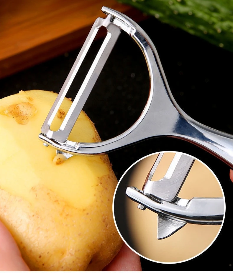 1PC Edelstahl Gemüse Schäler Kartoffel Schäler Multi-funktion Karotte Reibe Obst Werkzeuge Küche Zubehör Küche Pelador – Detail 17