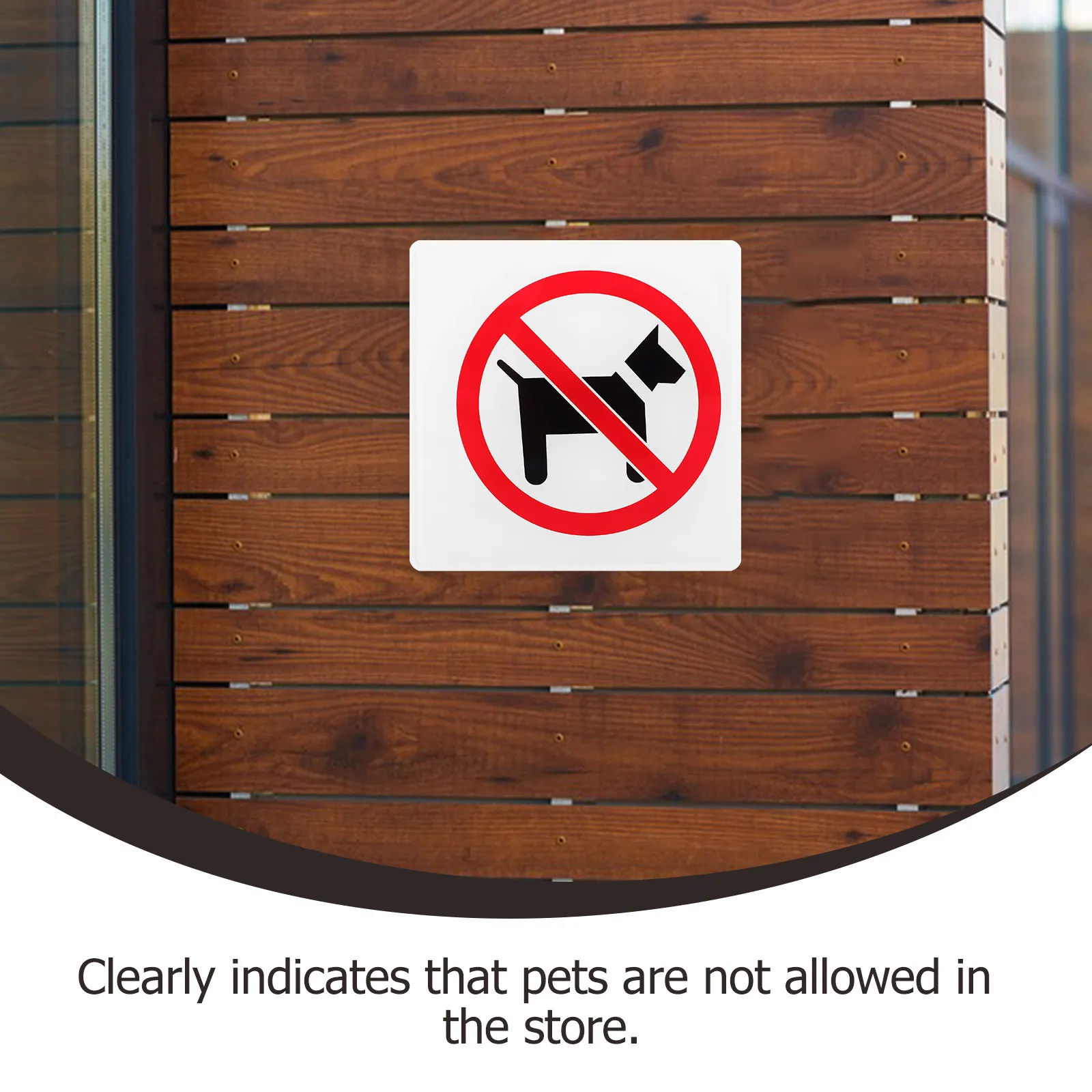 Business Notice Sign Animal Pet Warning Dog Allowed Door Signs Dogs for Forbid inside