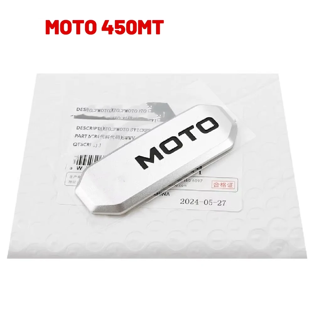 For CF 450MT Original Part Front Windshield Glass CF Logo Aluminum Label Decals