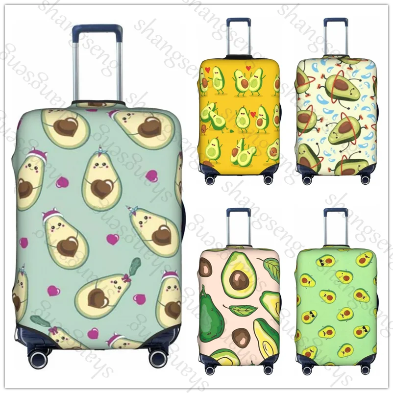 حقيبة واقية للسفر من فاكهة الأفوكادو الكرتونية، غطاء حقيبة، حماية مرنة، غطاء أمتعة قابل للغسل، 18-32 بوصة #2