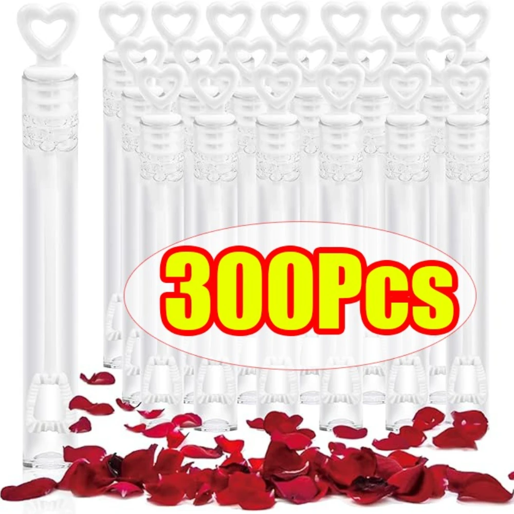 10-300Pcs Mini Heart Bubble Wands Bubble Soap Bottles Weddin