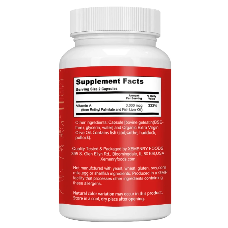 Vitamin A - Supports Eye, Skin and Mucous Membrane Health and Reduces Fatigue