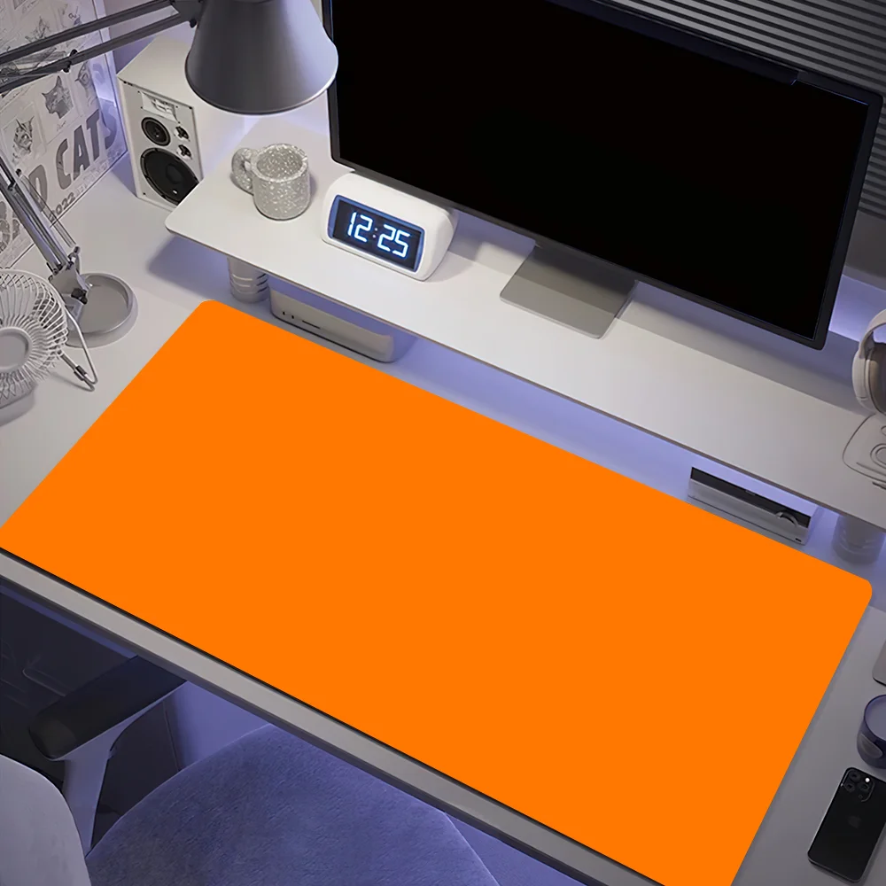 New Fashion Classic Orange Mouse Pad Desk Mat Large Non-slip Anti-fray Keyboard Ergonomic Office Rubber PC Home Custom
