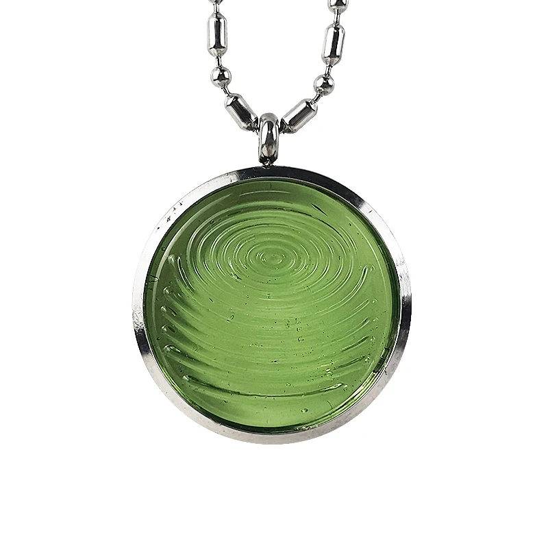 

CAMAZ-Green Energy Glass Disc Type Thread Pendant for Men, Couple's Jewelry Necklace