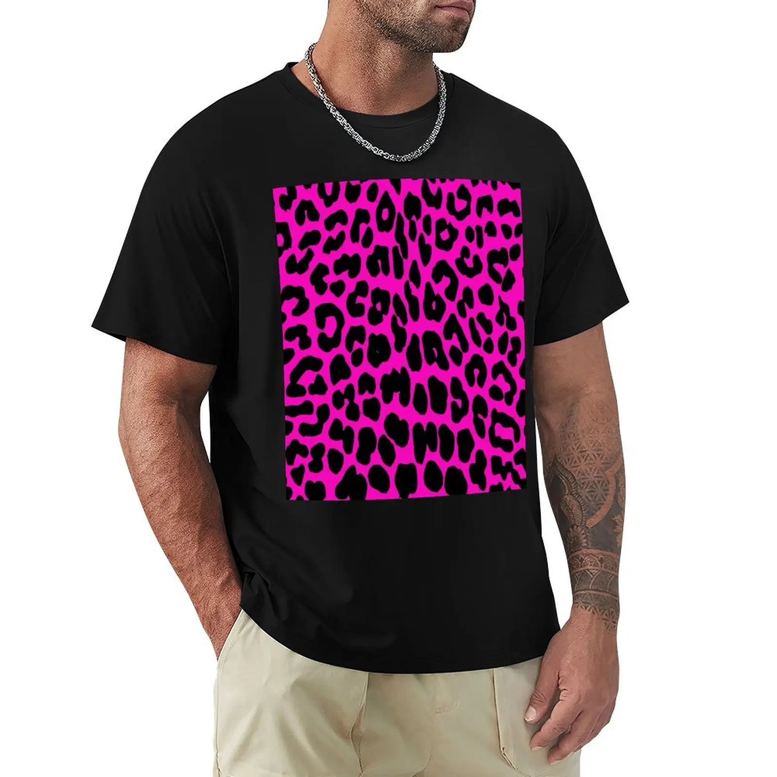 

Leopard Pattern (pink) T-Shirt new edition Short sleeve tee graphics Men's t shirts