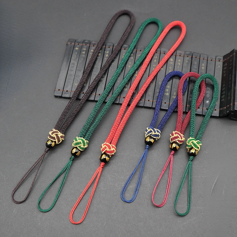 Handmade Phone Lanyard Dual Rope Anti-lost Anti-drop Keychain Wrist Sturdy Durable Strap Keycord Braided Bracelet Man For iPhone