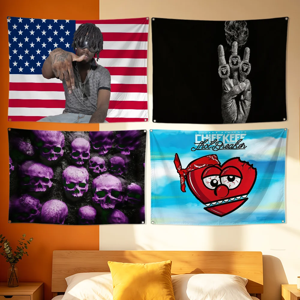 Singer C-Chief Keef Flag Polyester Printing Banner For Bedroom Living Bar Garden Camping Garage Wall Art Out Door Decoration