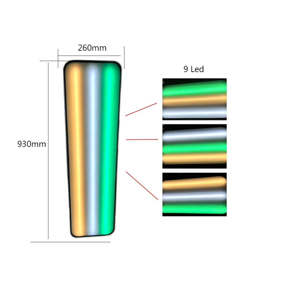

PDR Dent Repair LED Light - 9 Color Adjustable Magnetic Detection Lamp with Mobile Stand For Car Paintless Dent Repair Tools