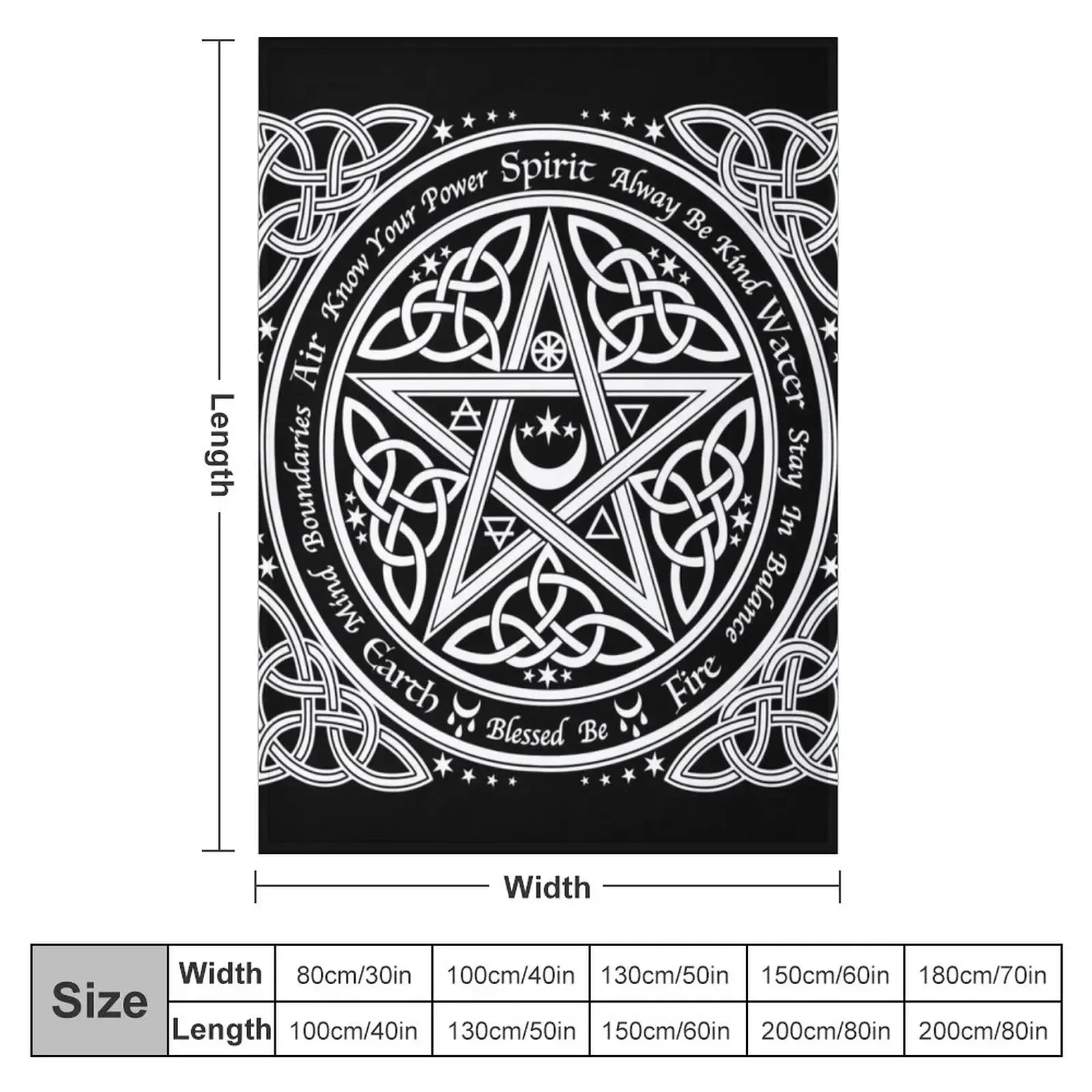 Pentagram Symbol Throw Blanket Soft Plush Plaid decorative Blankets