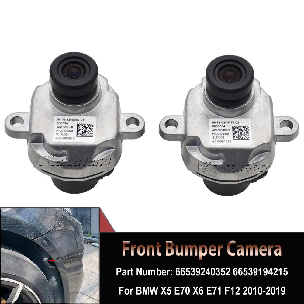 Car Front Bumper Side View Backup Camera For BMW X5 E70 X6 E71 F01 F02 F06 F07 F10 F11 F12 2010-2019 OEM 66539240352 66539194215