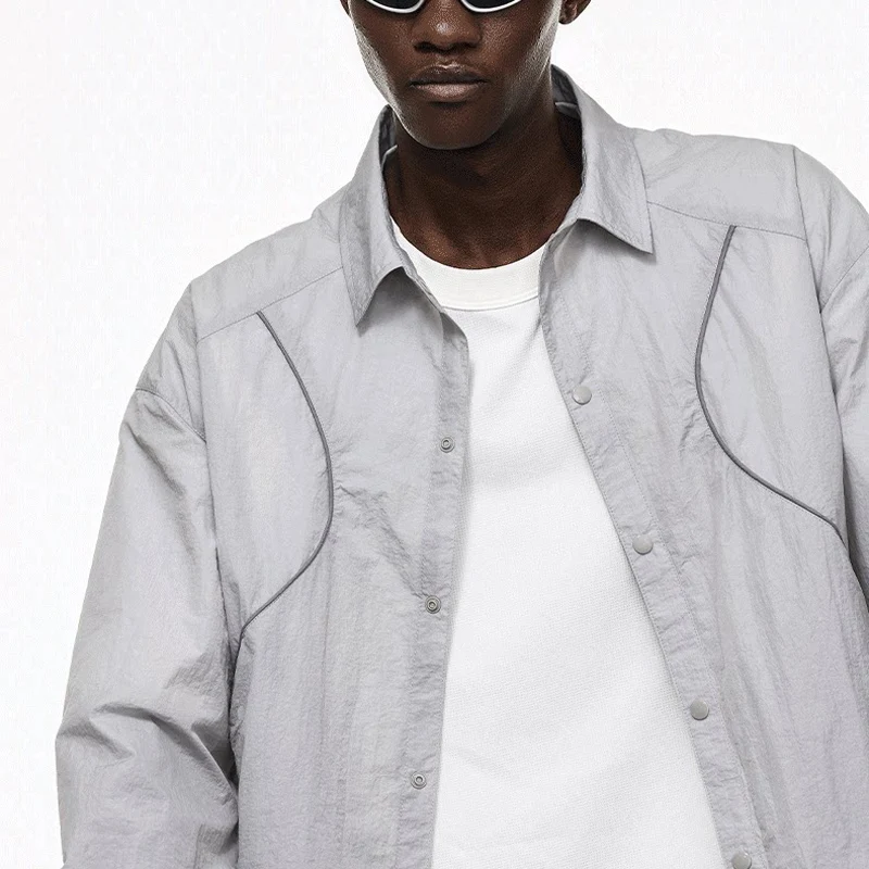 

Мужские легкие солнцезащитные рубашки для активного отдыха, уличная одежда, оверсайз, с длинным рукавом, быстросохнущие, сетчатые, свободные, повседневные, карго-рубашки, топы