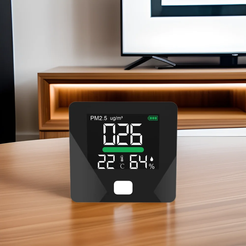 PM2.5 Detector Tester Digital Air Quality Sensor Monitor for Indoor Outdoor Particulate Matter for Household Industrial Use