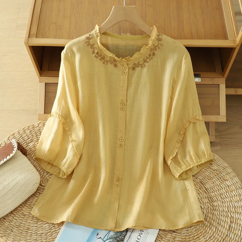 Plus Size Women's Comfortable Blouse Office Lady Fashion New Arrival Trendy Breathable image 5