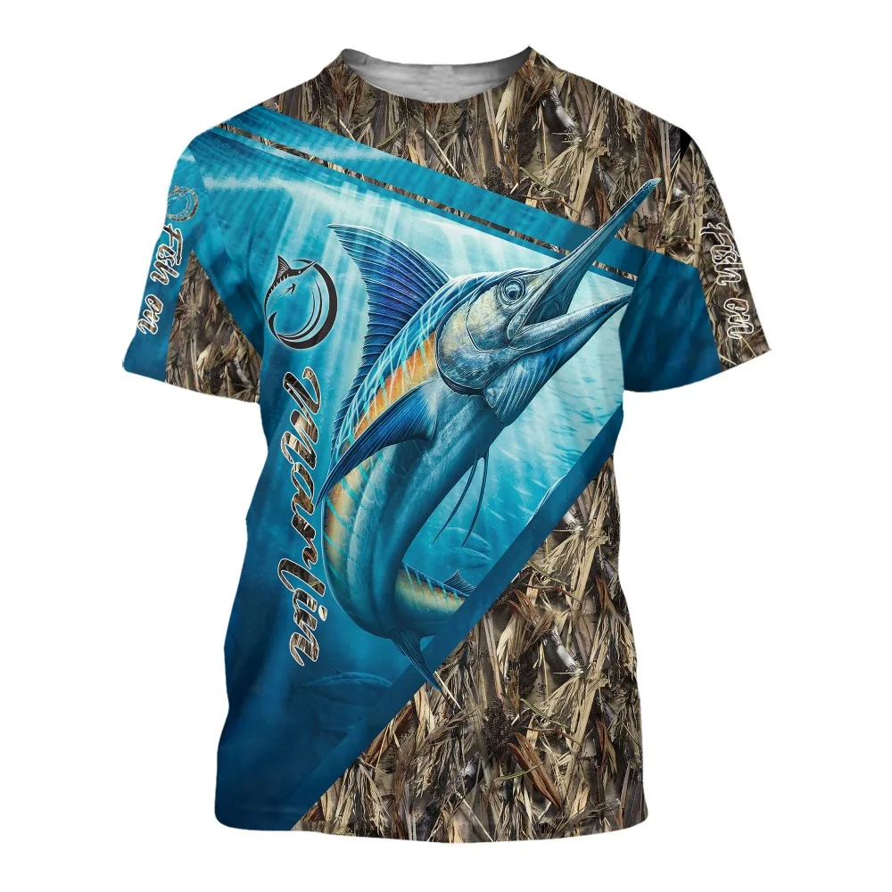 

Swordfish Summer t shirt 3D Fishing Brown Trout Printed T-Shirts Harajuku Casual short Sleeve Tee shirts women men t-shirt Drop