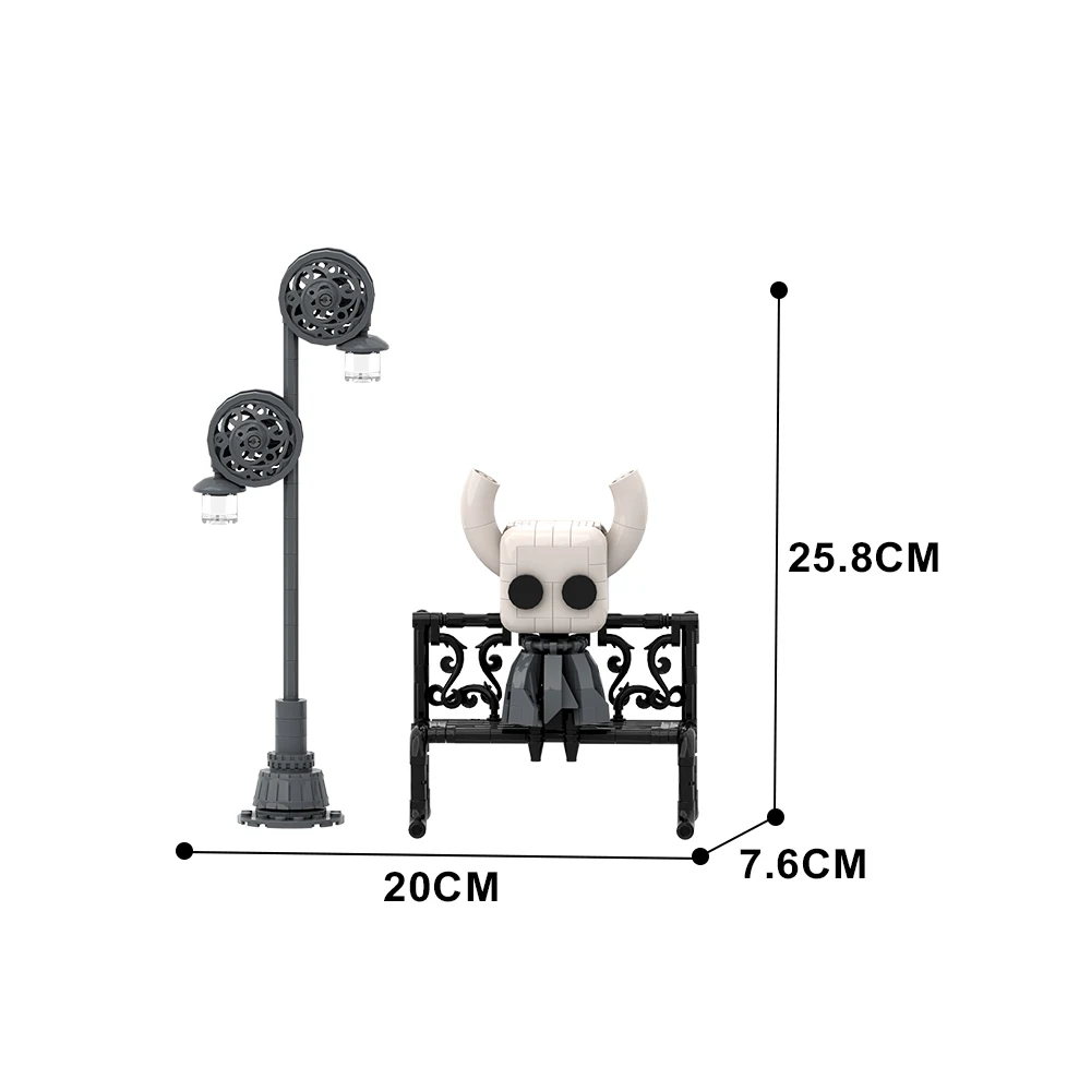 337PCS MOC Hollow Knight Building Block Street Light Scene and Box Model Action Figure Brick DIY Creative Children Toys Gift