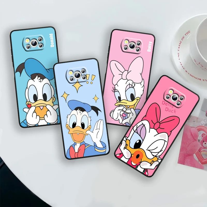 Don Donald Fauntleroy Duck For Xiaomi Poco X6 X5 X4 X3 F4 F3 NFC M6 M5 M4 GT S Pro 4G 5G C65 Black Soft Phone Case