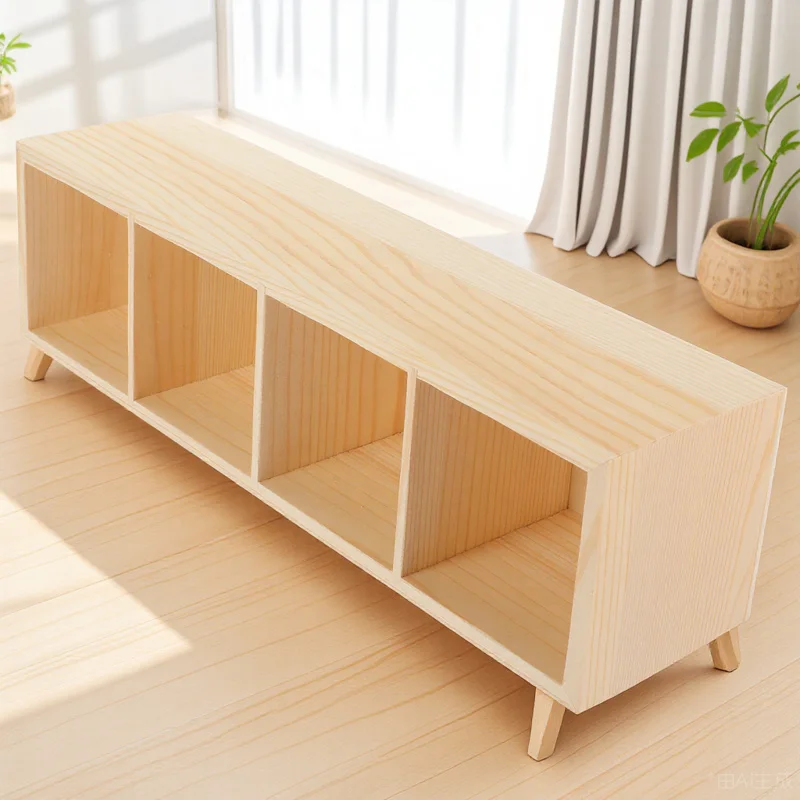 

Wood Desk Organizer Pen Holder Makeup Organizer Classified Storage Convenient Use Small Sundries Storage Box Wooden Pen Holder