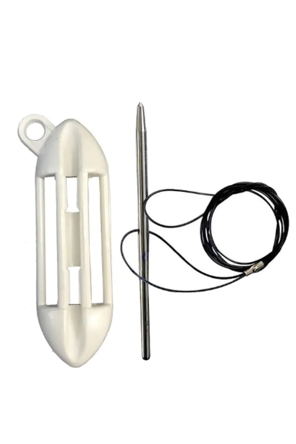 Labrax-Kit de soporte para peces de pesca submarina, eje monoflamente junto con soporte de plástico inoxidable cromado