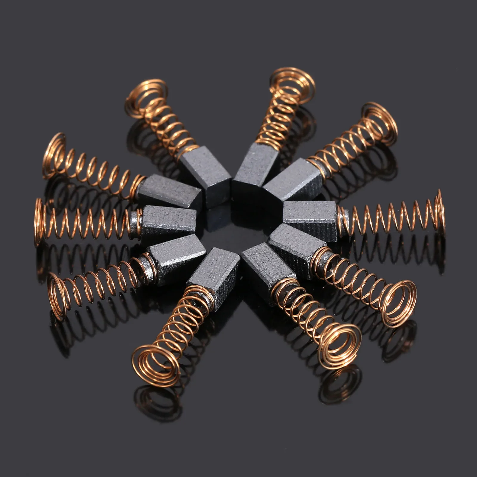 10pcs Carbon Spring Brushes Mini Drill Accessories Dremel Rotary Tool Spare Parts for Generic Electric Motor Power Tool 5x5x8mm