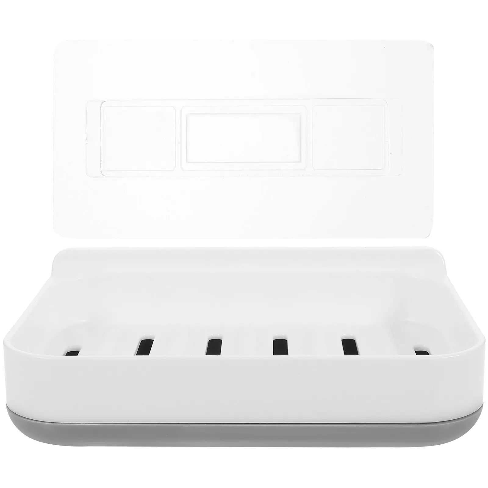 1Set Wall Mounted Soap Container Absorbent Diatom Rack No Drilling Bathroom Soap Shelf Organizer