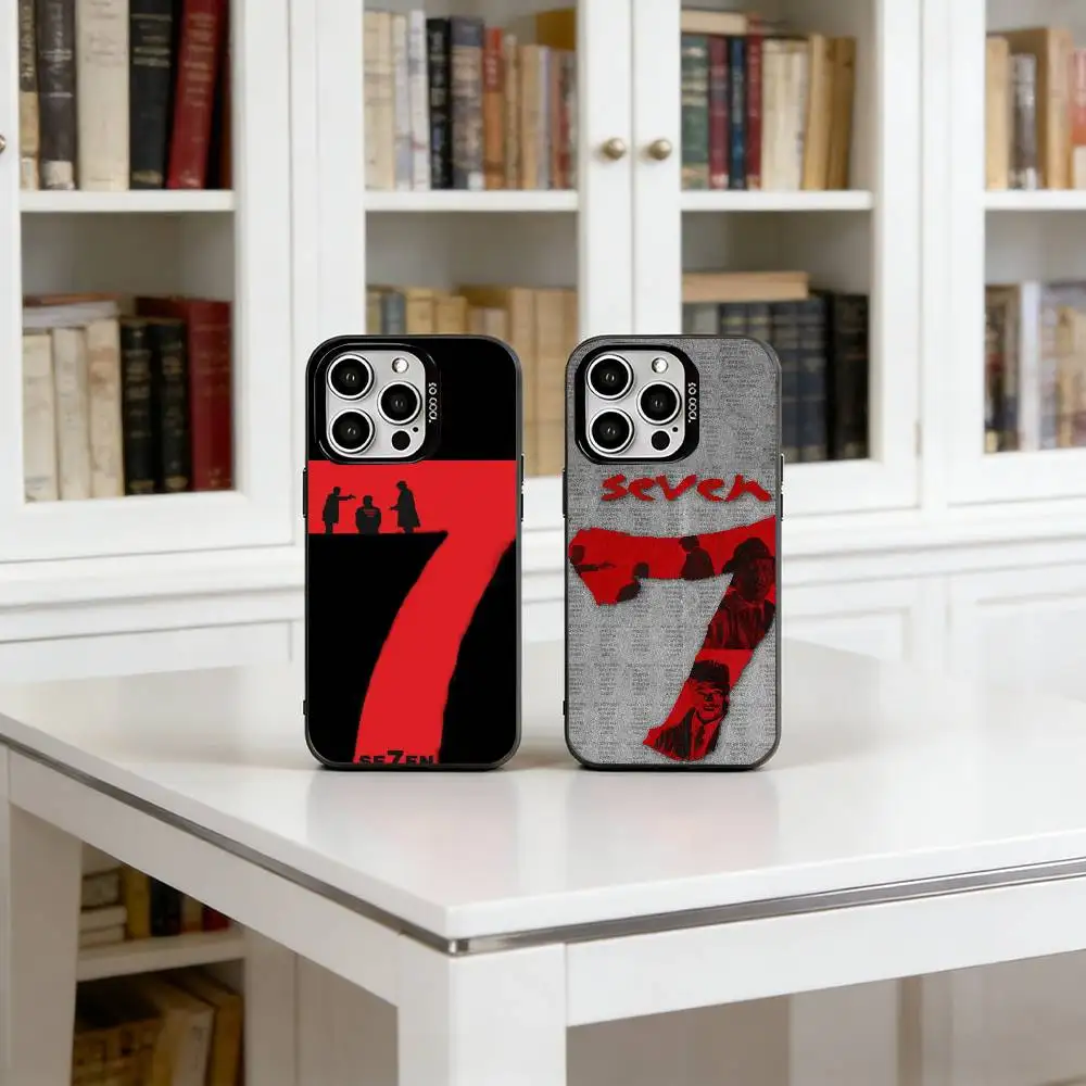 

Seven Phone Case For iPhone 17,16,15,14,13,12,11 Plus,Pro Max,XS,Colored Silver Plated Inside Cover