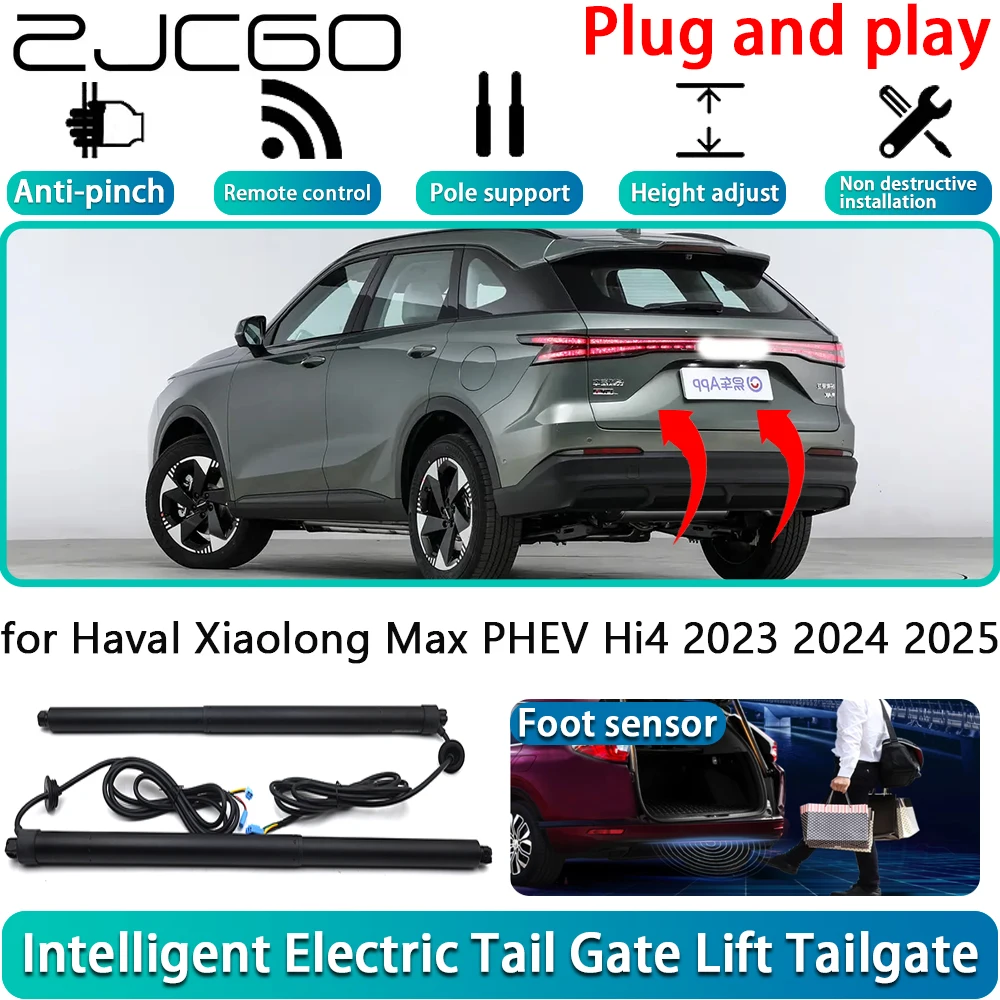 

ZJCGO for Haval Xiaolong Max PHEV Hi4 2023 2024 2025 Car Electric Powered Tailgate Power Liftgate Automatic Tailgate System