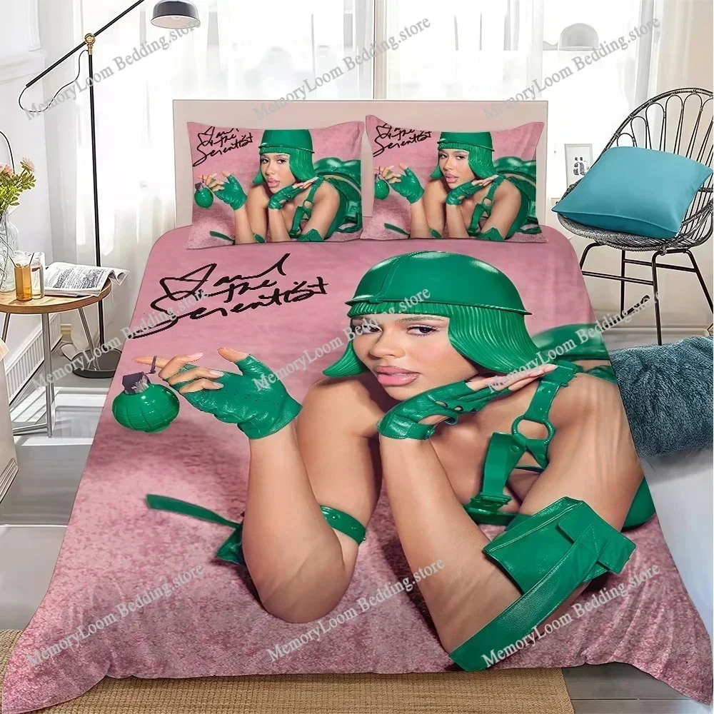 Singer M-Mariah Music Duvet Cover Set Home Style Bedding Soft Laundry Cotton Bed Student Dormitory Gift Home Textileextile029