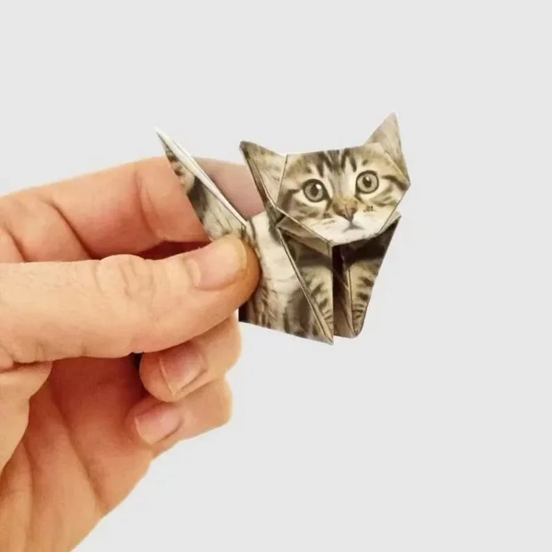 50pcs DIY Paper Cats Creative DIY Origami Paper Handmade DIY Paper Dog Dinosaur Fun Art Craft Folding Animal Folding Set