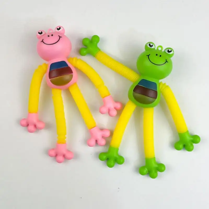 Ventosa Brinquedos para Bebê, Light Up Frog, Tubo Telescópico, Fidget Brinquedos, Stretch, Anti-Stress, Brinquedos Educativos para Crianças