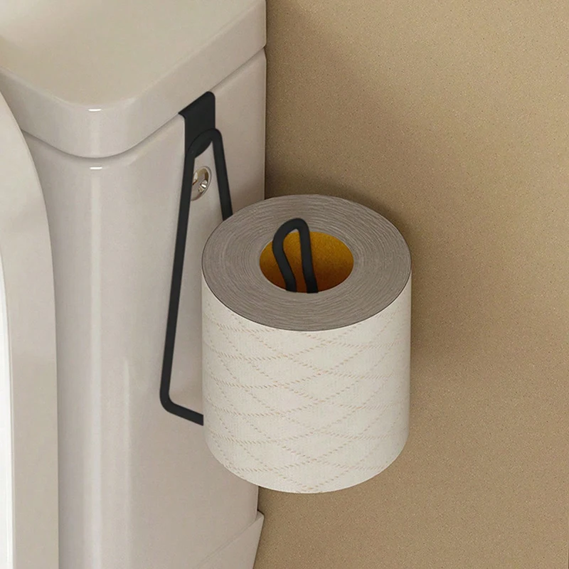 1 PC Toilet Roll Paper Holder Organizer Wall Mount Storage Stand Kitchen Bathroom No Drill Tissue Towel Dispenser Stainless