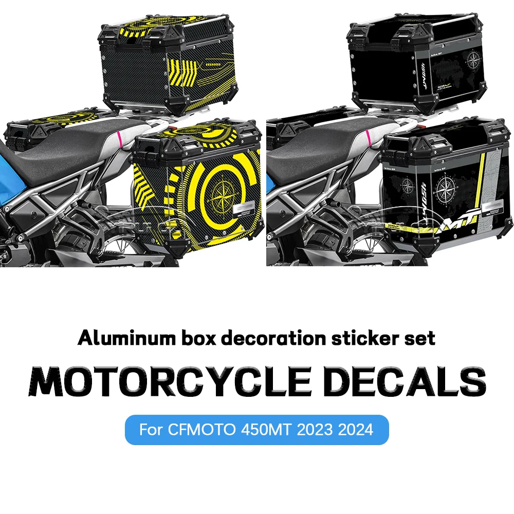 

Набор наклеек на багажник для CFMOTO 450 MT 450MT MT450 450 2023 2024, наклейки на мотоцикл, наклейки на хвостовую коробку, три коробки, чемодан