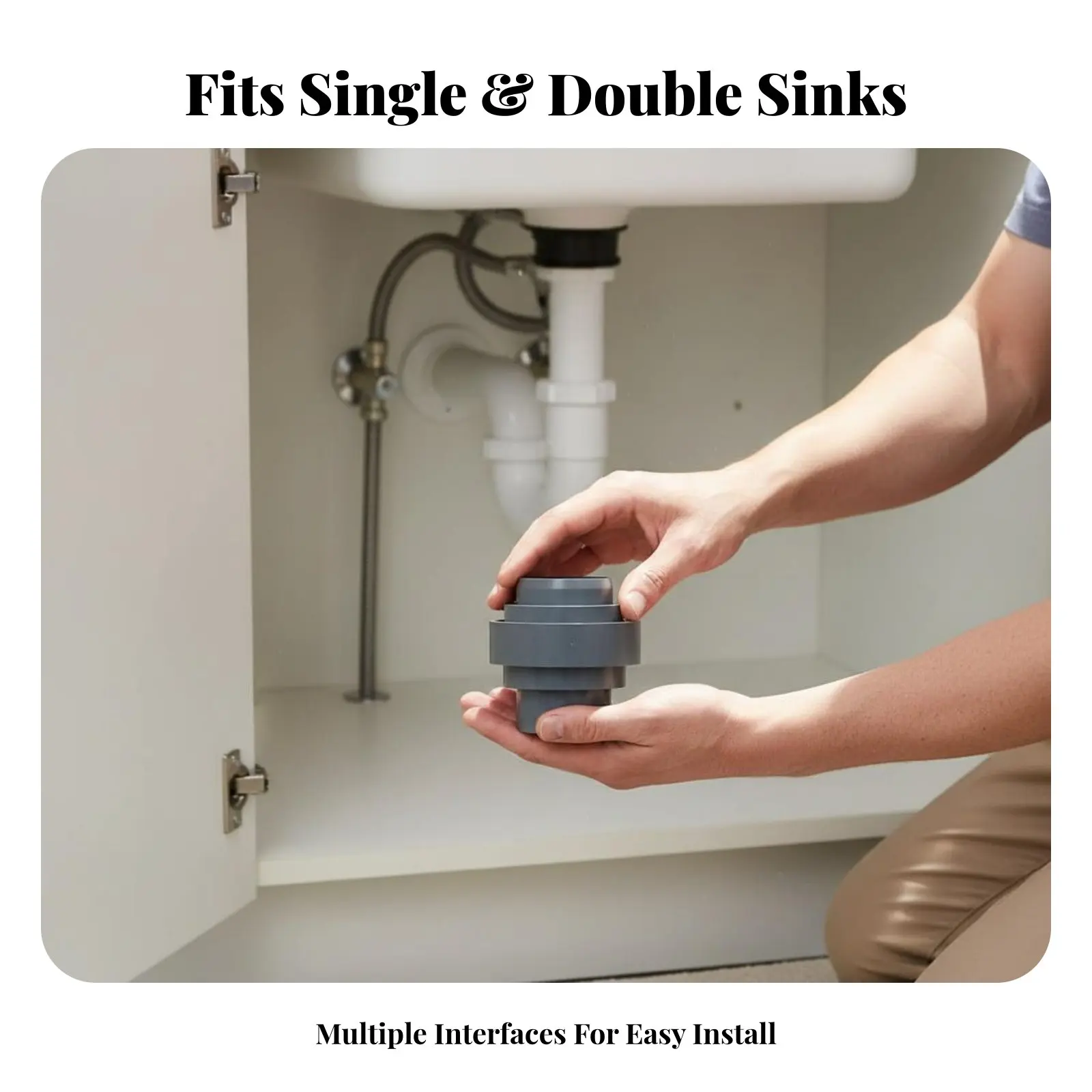 

Sink Drain Adapter Anti-Overflow Drain Pipe Reducer ABS Pipe Reducer Efficient Drainage Plumbing Fitting Resistant
